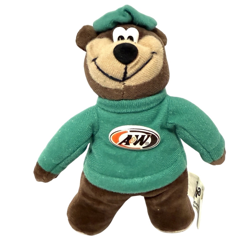 A&W Root Beer Plush Bear- 1998 Alpha Kids - Restaurant Fast Food Mascot